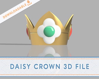 Cosplay accessory Princess Daisy crown (3D Print STL File)