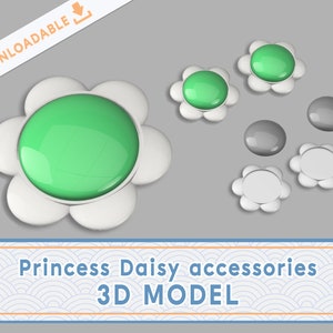 Princess Daisy | Brooch and earrings 3D File