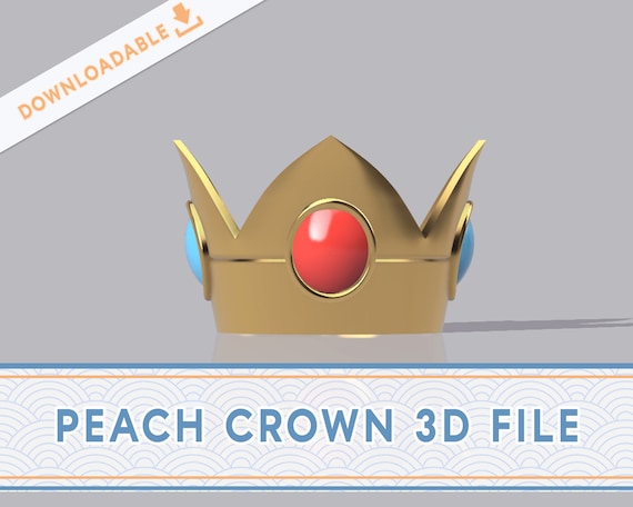 Accessorio cosplay Corona principessa Peach file STL stampa 3D -  Italia
