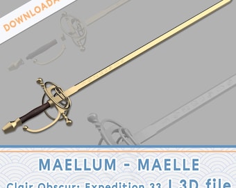 Maellum sword for Clair Obscur Expedition 33 cosplay | 3D file