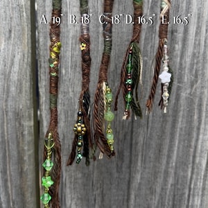 Charmed - Beaded - Hair Wrap Extensions- Yarn - Braid in - Clip in -Festival hair accessories -Boho hairstyle -