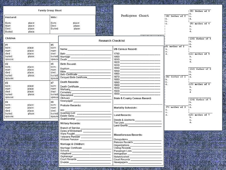 Printable Genealogy Forms - Printable Forms Free Online
