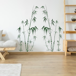 Asiatisches Bambus Wandtattoo: Elegantes Matt Vinyl Home Decor