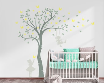 Full Size 'Children's Play Time Tree'  Nursery Room Home Decor Wall Art Decal Sticker.