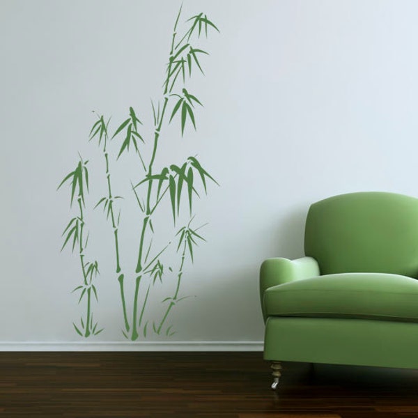 Asian Style Bamboo Elegance Quality Vinyl Matte Wall Decal Sticker. 24 colour options