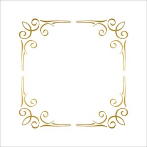 Self-Adhesive Satin Vinyl Decorative Vintage Corners Decal Stickers,Accents for Furniture,Walls Colour Options BC01 Gold Satin