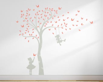 The Play Time Tree Nursery Room Large Wall Art Decal Sticker Home Decor.6 Colour Options