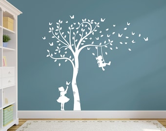 The Play Time Tree Nursery Room Large Wall Art Decal Sticker Home Decor.6 Colour Options