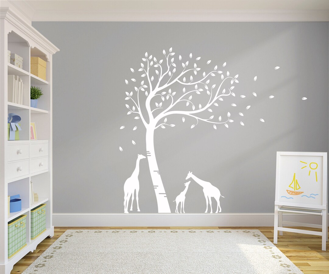 Customizable Giraffe Family Tree Wall Decal: Safari Nursery Decor - Etsy