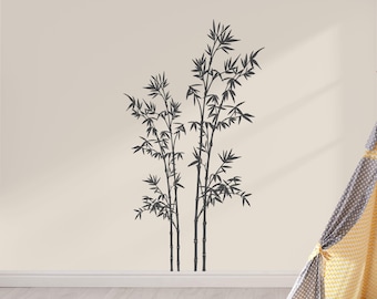 Bamboo Trees Satin Wall Decal Stickers: Home Decor, 10 Colour options BB02