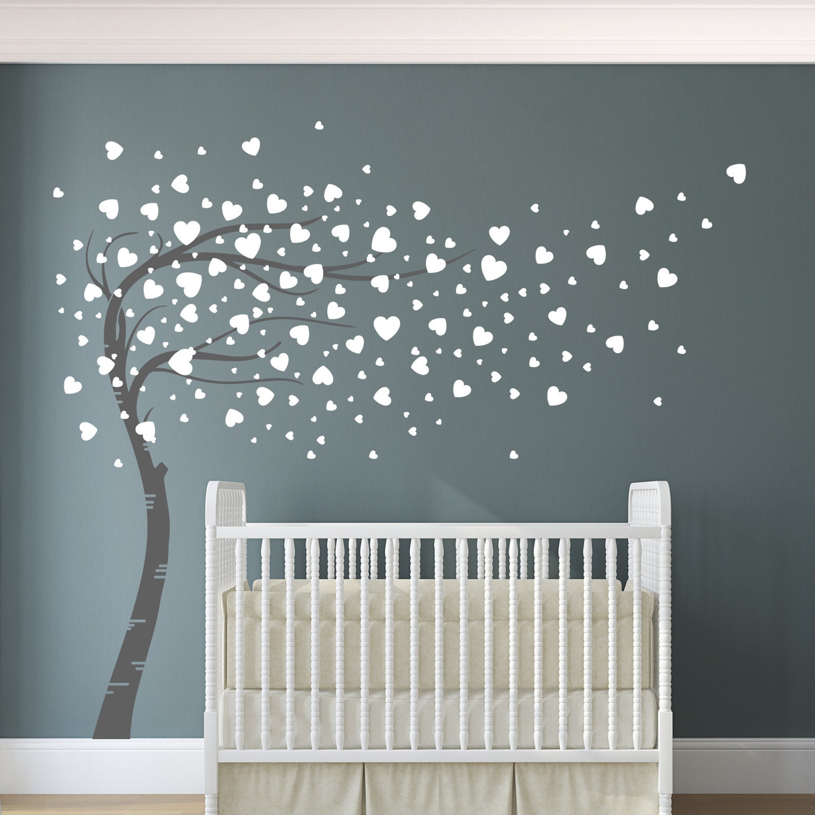 Sweeping Love Heart Tree. Quality Vinyl Matte Wall Art Decal Etsy