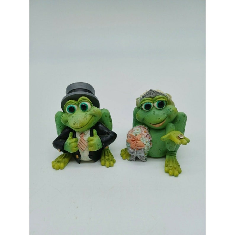 Sprogz Hoppily Ever After Bride & Groom Frog Figurines Wedding | Etsy