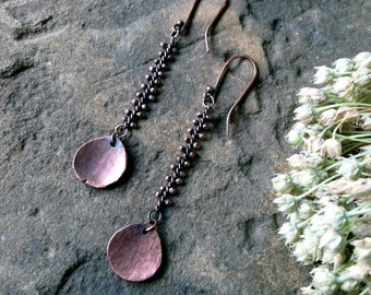 Dark Necessities - Artisan Jewelry Handmade Salvaged Copper Earrings