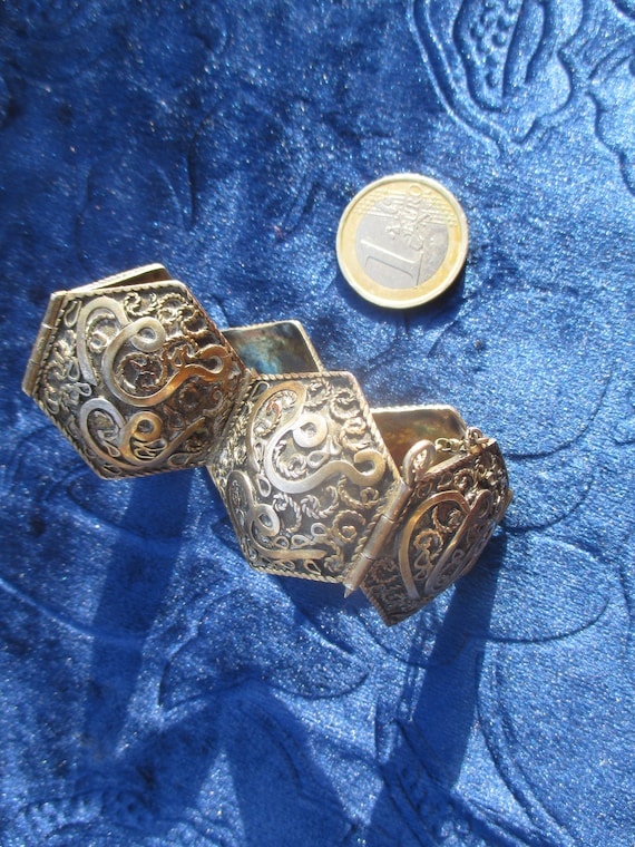 Solid silver bracelet, hallmarked with hand worke… - image 4