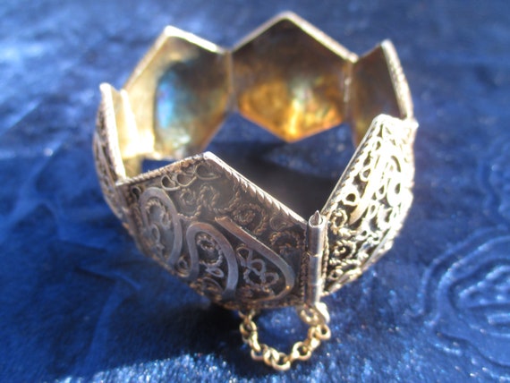 Solid silver bracelet, hallmarked with hand worke… - image 2