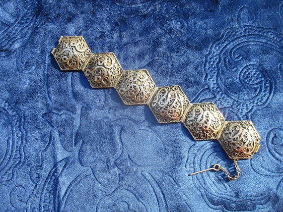 Solid silver bracelet, hallmarked with hand worke… - image 1