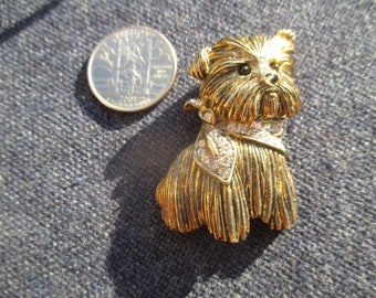 Broche vintage chien Agatha - Montres & Bijoux