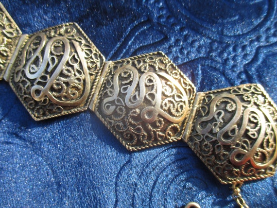 Solid silver bracelet, hallmarked with hand worke… - image 5