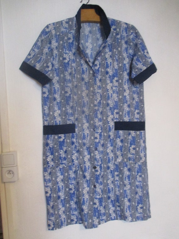 70s French work dress or overall, house workwear,… - image 2