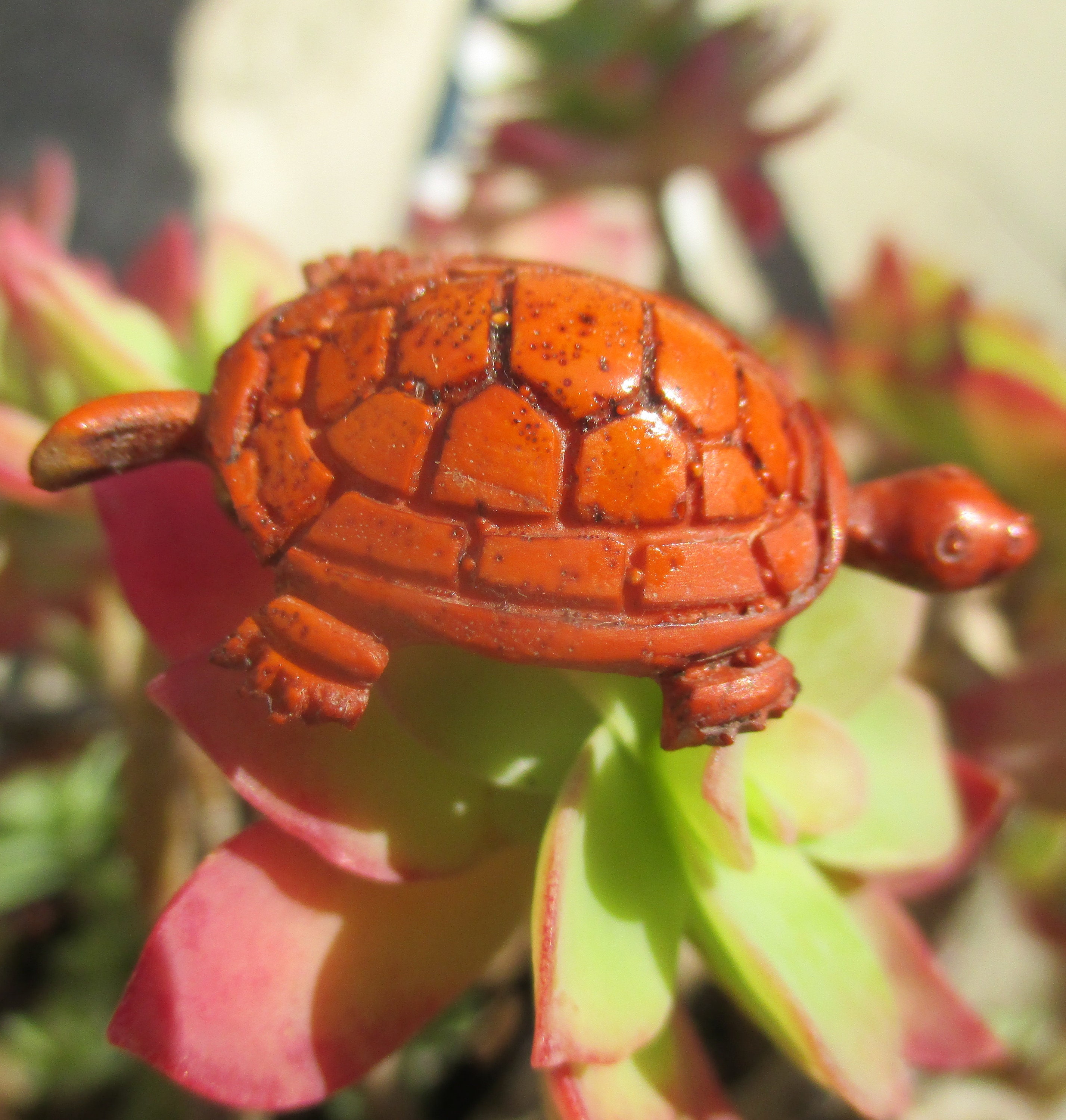 Broche Art Déco Vintage - Tortue En Galalithe Sur Laiton - Occasion