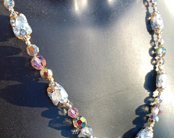 Murano foil glass necklace, 60S MCM