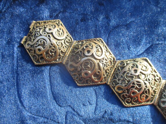 Solid silver bracelet, hallmarked with hand worke… - image 3