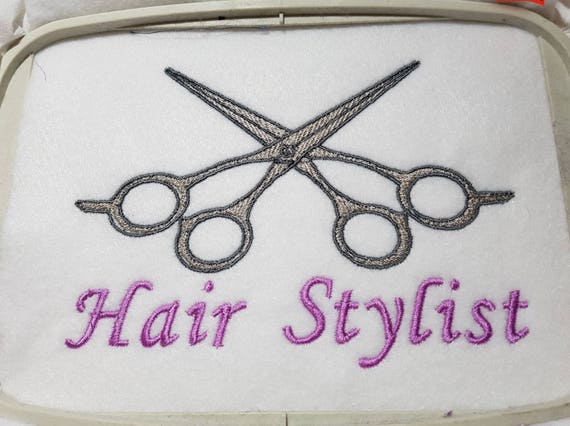 Hair Stylist Embroidery Design Etsy