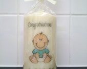 Beautiful It's A Baby Boy Candle