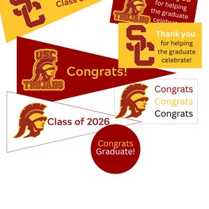 USC Graduation Party Decorations: Class of 2026 (Printable)