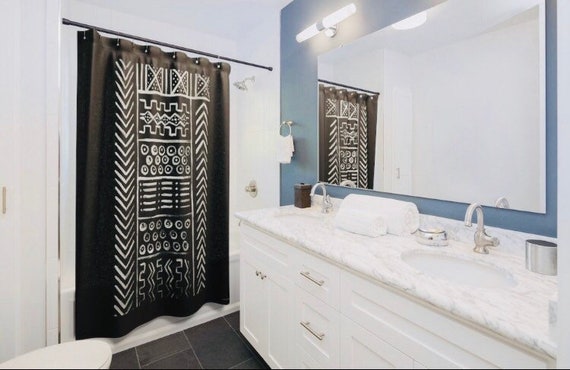 Bogolanfini Shower Curtains