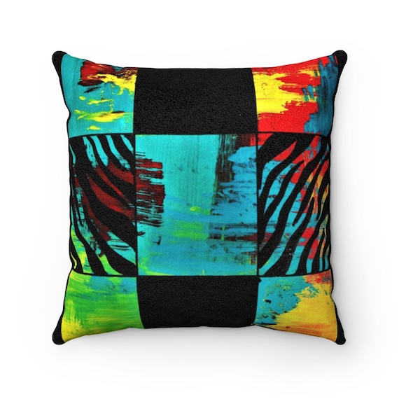 Wild Chess Faux Suede Pillow