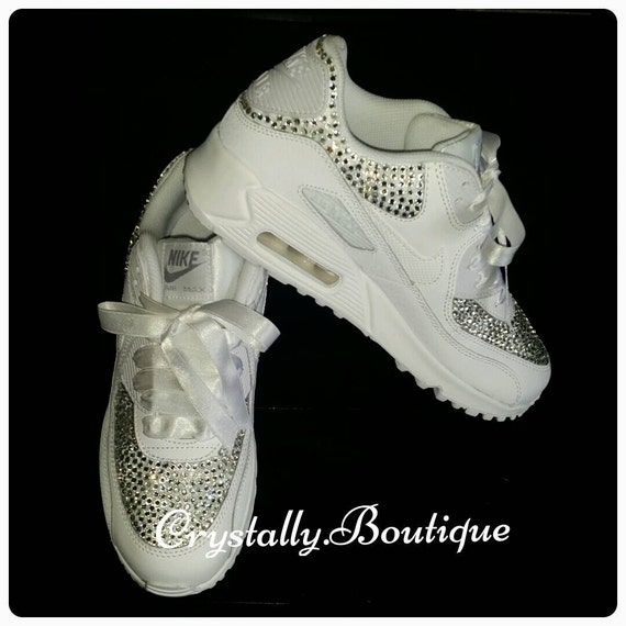 Rhinestone Nike Air Max 90 White 