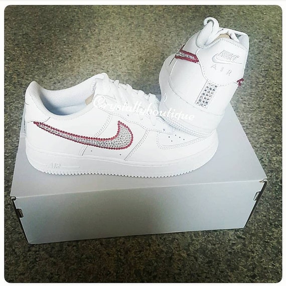 Rhinestone Customised Nike Air Force | Etsy