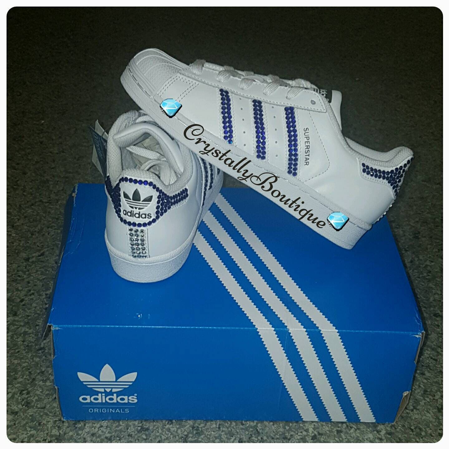adidas superstar blue junior