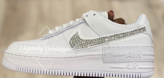 No se mueve Agradecido Prestador Shadow Adult Nike Air Force Ones in White Customised With - Etsy