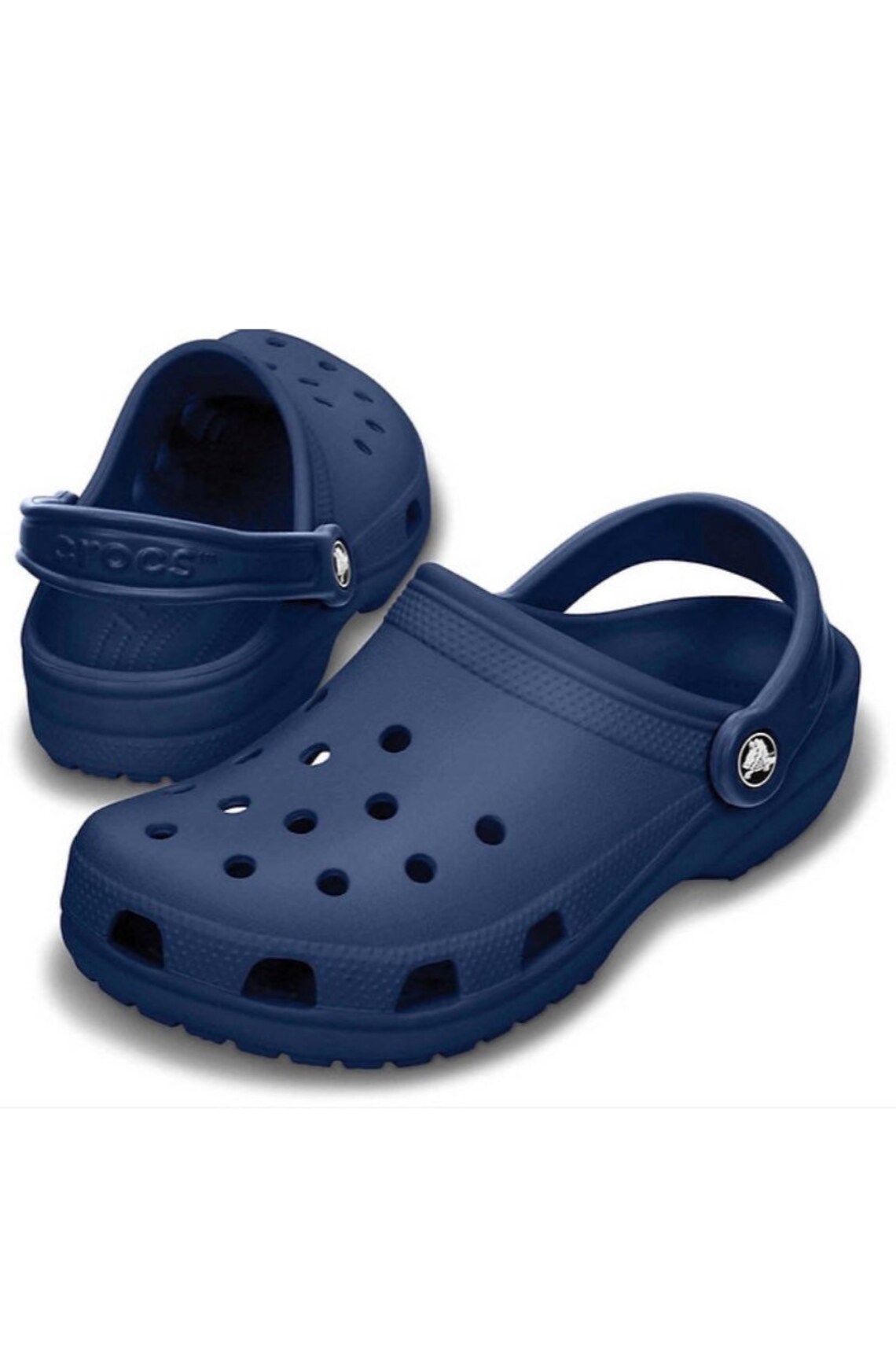 crocs white clogs with chain