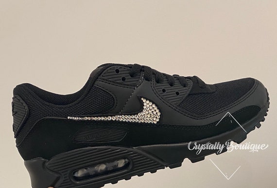 Adult Customised Black Bling Nike Air 