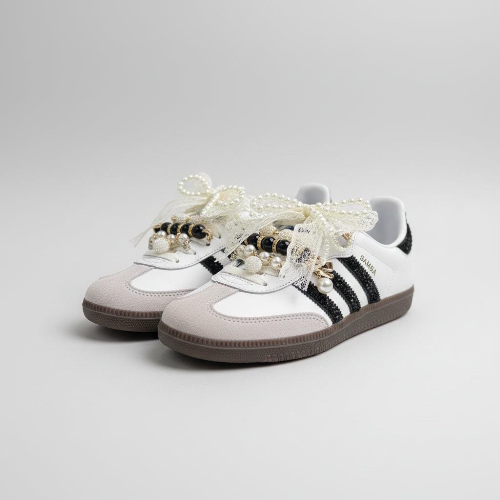 adidas gazelle silver green womens Replacement Laces for adidas Samba OG White / 140 cm / 55 in / Flat Shoe Laces