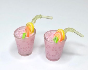1:6 pink lemonade drinks made for 8-12” dolls action figures dollhouse food dioramas dollhouses