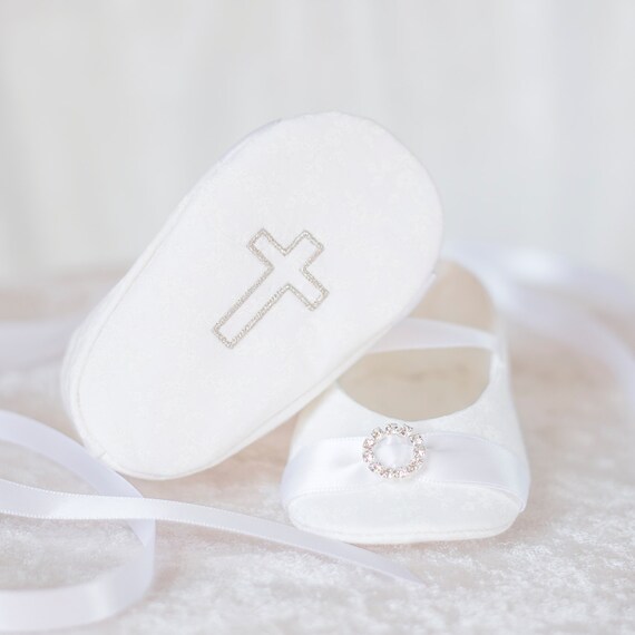 Baby Shoes White Baptism Personalized Baby Shoes Etsy