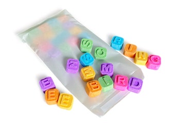 Alphabet Letter Tiles Bath Bombs