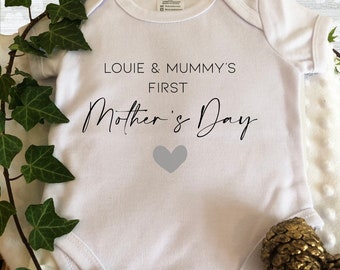 Mother’s Day baby vest|Personalised baby bodysuit| Mummy and baby |unisex baby vest|baby girl|baby boy|Mummy|mum|mom first mother’s day