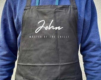 Father’s Day personalised men’s apron|dad gifts| boyfriend gifts| bbq men’s gifts|gifts for him|chef bbq men’s apron|name personalised apron