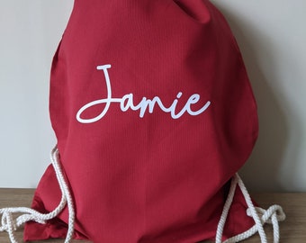 Personalised PE Bag Drawstring Gym Bag – Custom Name School Sports/Swim Bag, Kids & Adult Gym Sack