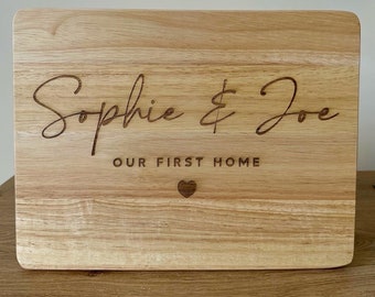 Personalised wooden chopping board|solid wood bread board|wooden engravedpersonalised new home gift|wedding gifts|engagement gifts| bespoke