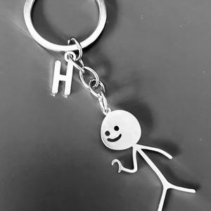 Personalised Matching Keyring Set – Custom Initial Couple Keychains ...