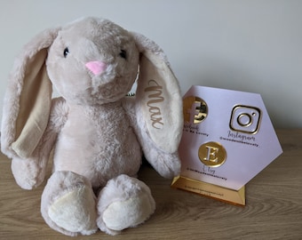 Personalised bunny|easter bunny |baby gift|baby personalised soft toy|newborn gift /christening gifts|personalised Easter bunny