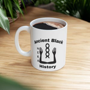 Black History Ceramic Mug, Ancient African American Heritage Tea Cup, Historical Civil Rights Coffee Mug, Ethnic Pride Cup, Vintage Activism