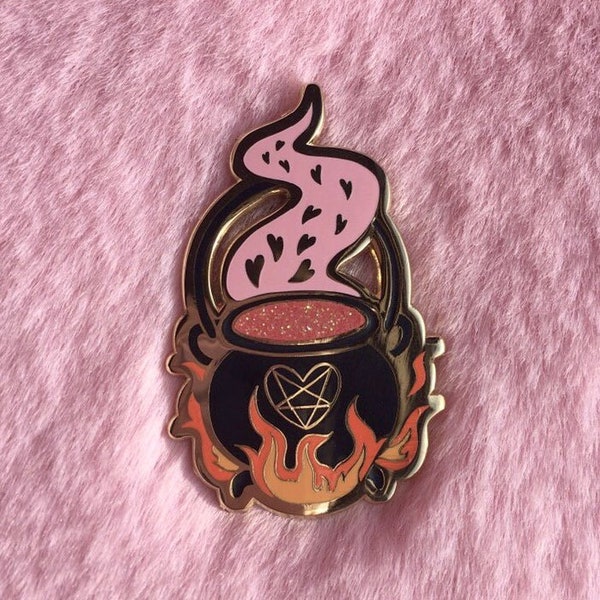 GLITTER Cauldron Hard Enamel Pin