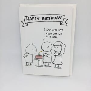 Cartão de aniversário engraçado - Bolo de aniversário!